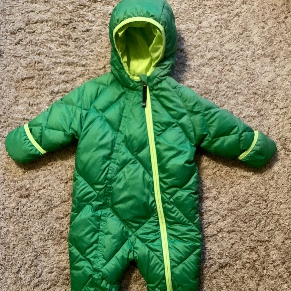 Infant down snowsuit